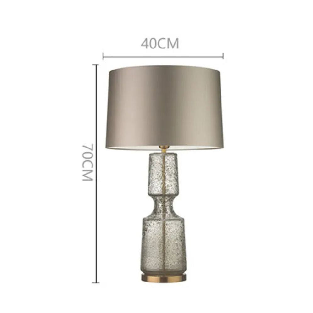 Lampe de Chevet Rétro En Verre et en Tissu