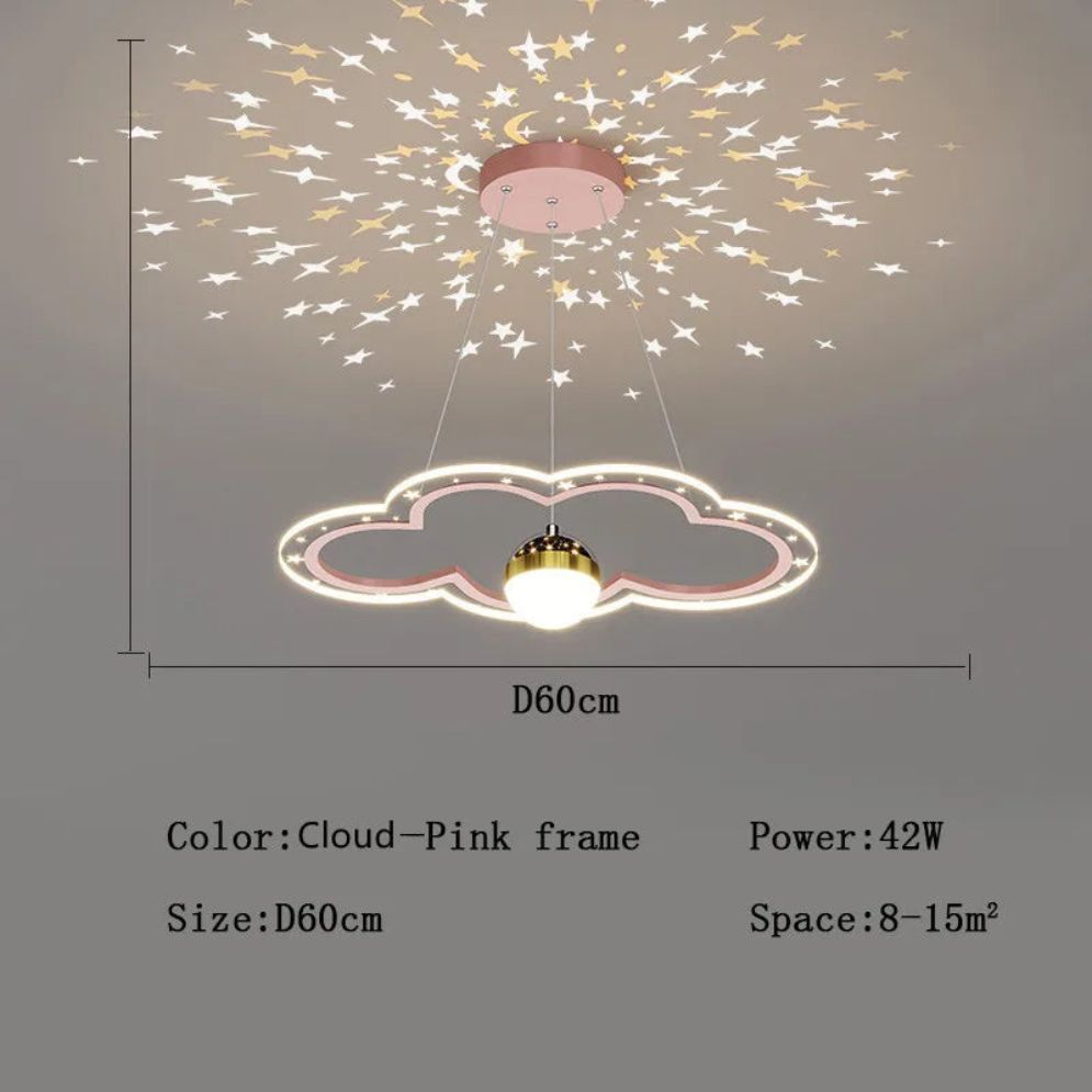 Lustre Moderne avec Projection Ciel Étoilé pour Chambre Enfant