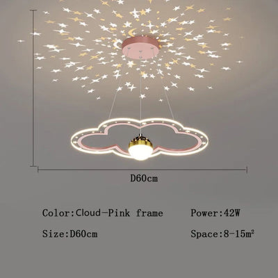 Lustre Moderne avec Projection Ciel Étoilé pour Chambre Enfant