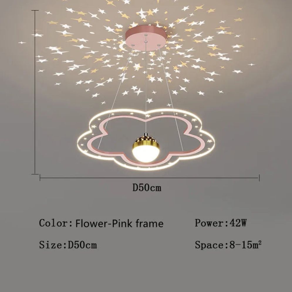Lustre Moderne avec Projection Ciel Étoilé pour Chambre Enfant