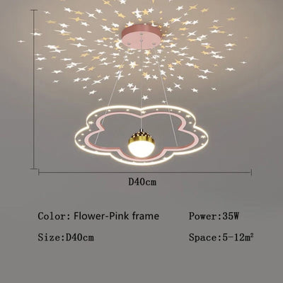 Lustre Moderne avec Projection Ciel Étoilé pour Chambre Enfant