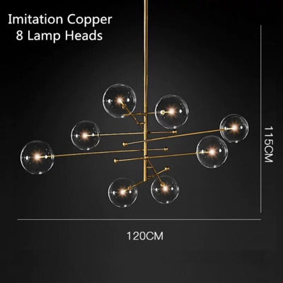 Lustre en Verre Créatif Design Post-Moderne Minimaliste Élégant - Lumiine
