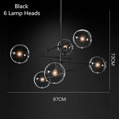 Lustre en Verre Créatif Design Post-Moderne Minimaliste Élégant - Lumiine