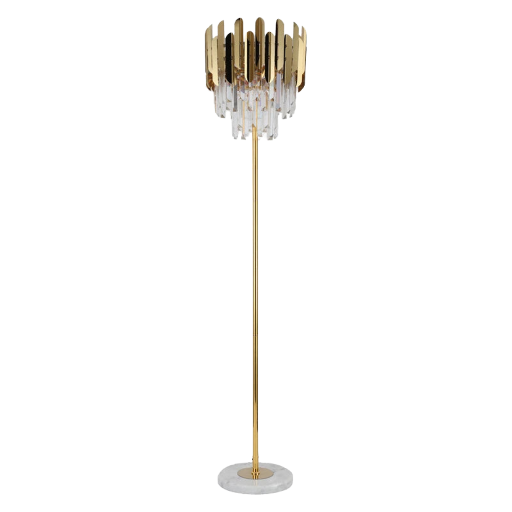 Lampadaire Design Nordique Luxe en Cristal - Lumiine

