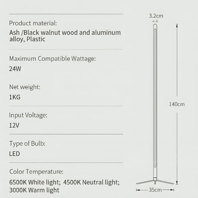 Lampadaires Led En Bois