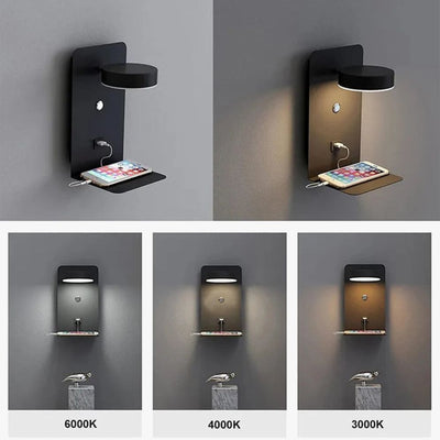 Applique murale d'intérieur haute qualité avec chargeur usb