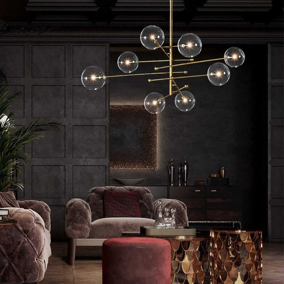 Lustre en Verre Créatif Design Post-Moderne Minimaliste Élégant - Lumiine
