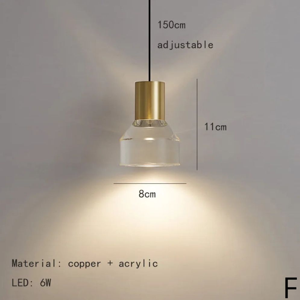 Lampe Suspendue Transparente LED Déco Maison - Lumiine