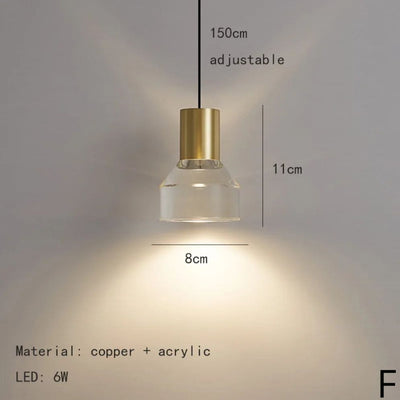 Lampe Suspendue Transparente LED Déco Maison - Lumiine