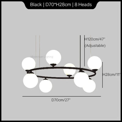 Lustre Minimaliste en Verre pour Décoration Intérieure Moderne