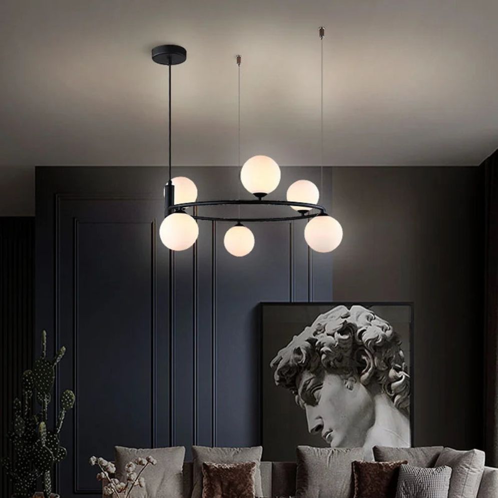 Lustre Minimaliste en Verre pour Décoration Intérieure Moderne - Lumiine