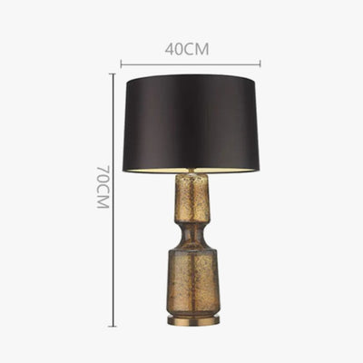 Lampe de Chevet Rétro En Verre et en Tissu