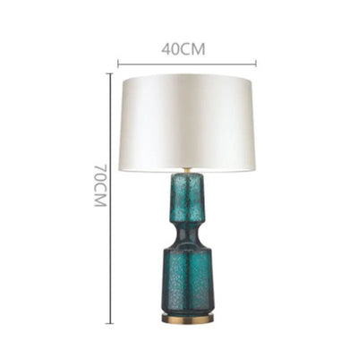 Lampe de Chevet Rétro En Verre et en Tissu