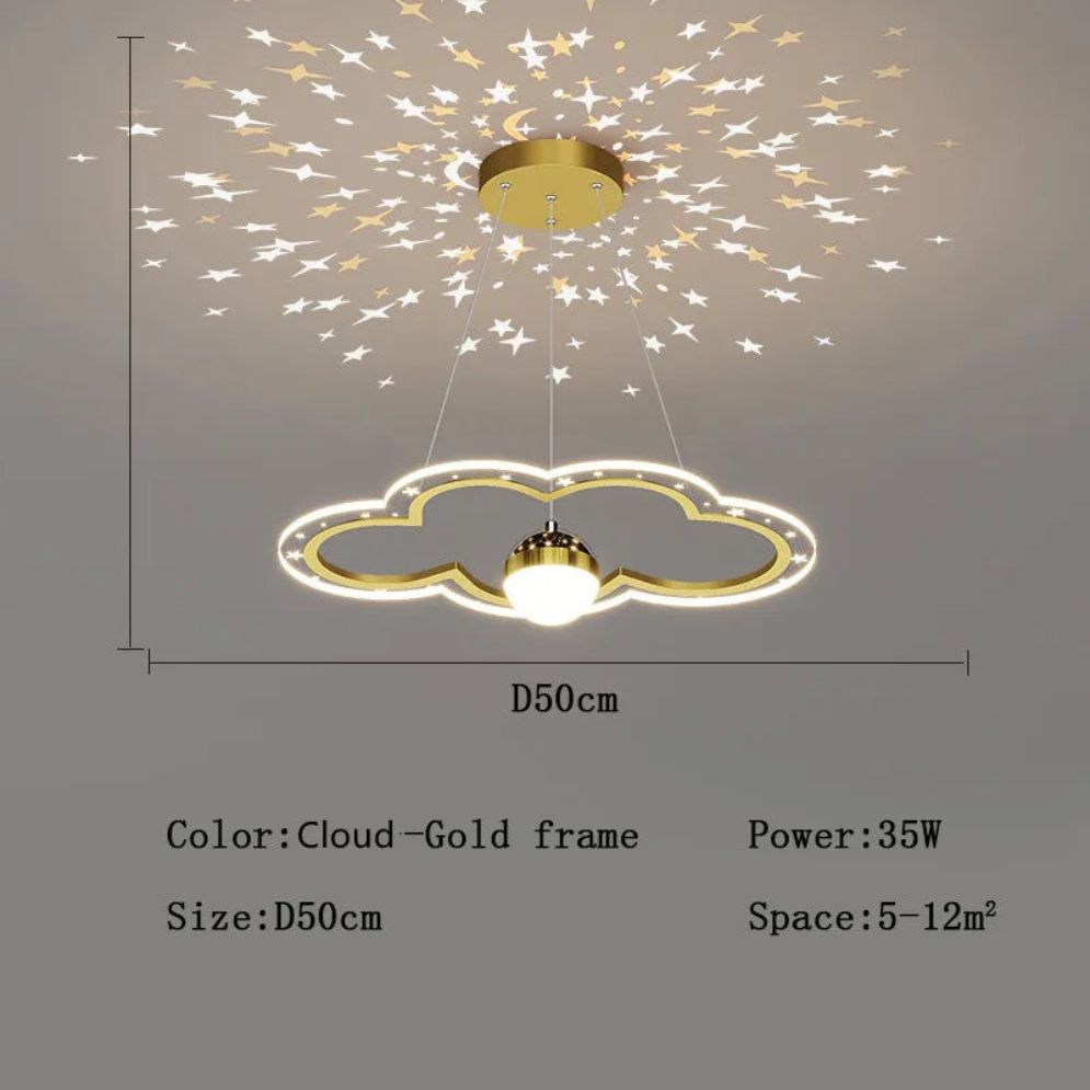 Lustre Moderne avec Projection Ciel Étoilé pour Chambre Enfant