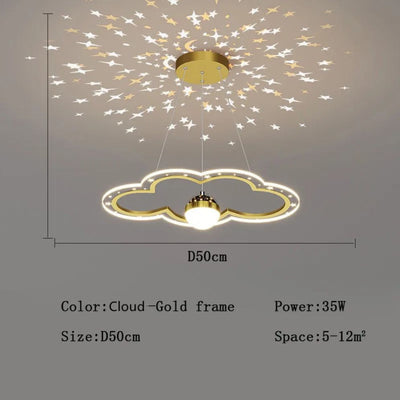 Lustre Moderne avec Projection Ciel Étoilé pour Chambre Enfant