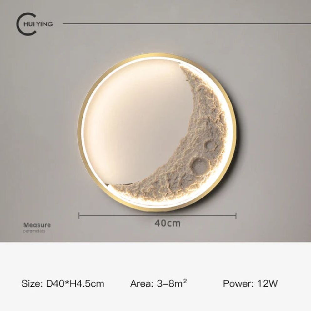 Applique Murale Moderne Led en Forme de Lune Moon - Lumiine