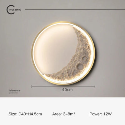 Applique Murale Moderne Led en Forme de Lune Moon - Lumiine