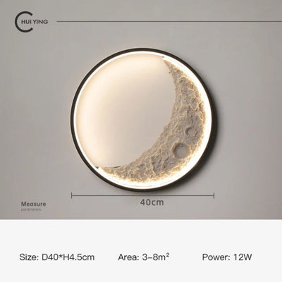 Applique Murale Moderne Led en Forme de Lune Moon - Lumiine