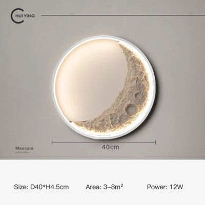 Applique Murale Moderne Led en Forme de Lune Moon - Lumiine