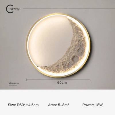 Applique Murale Moderne Led en Forme de Lune Moon - Lumiine