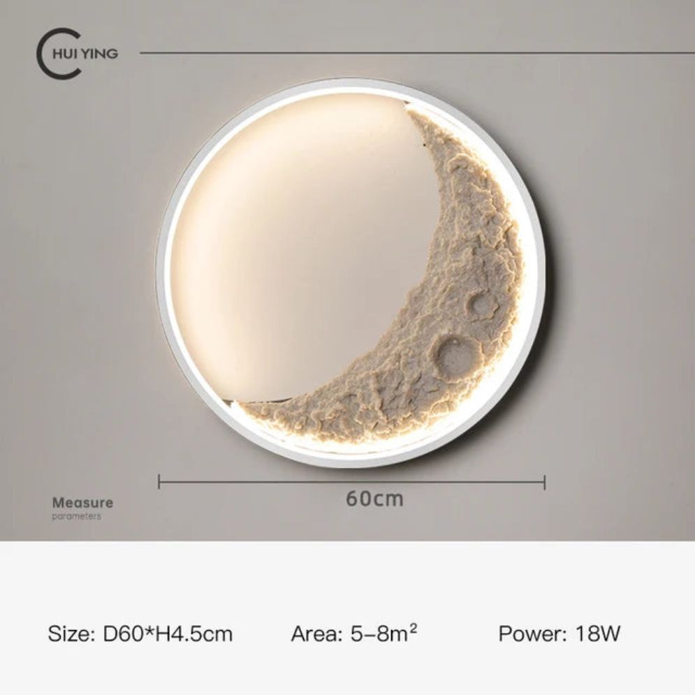 Applique Murale Moderne Led en Forme de Lune Moon - Lumiine