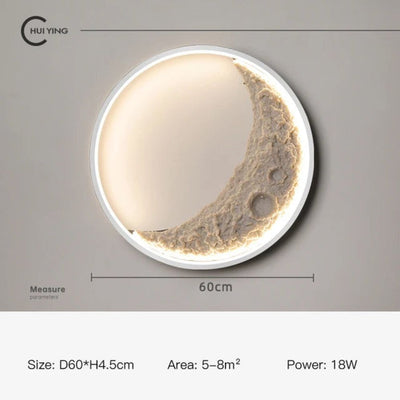 Applique Murale Moderne Led en Forme de Lune Moon - Lumiine