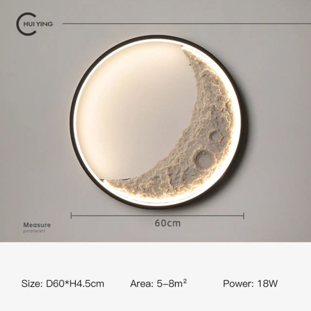 Applique Murale Moderne Led en Forme de Lune Moon - Lumiine