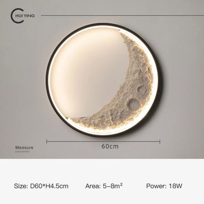 Applique Murale Moderne Led en Forme de Lune Moon - Lumiine