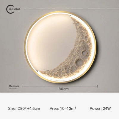 Applique Murale Moderne Led en Forme de Lune Moon - Lumiine