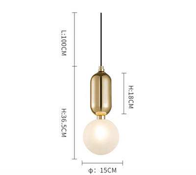 Lampe Suspension Globe Verre Blanc - Lumiine

