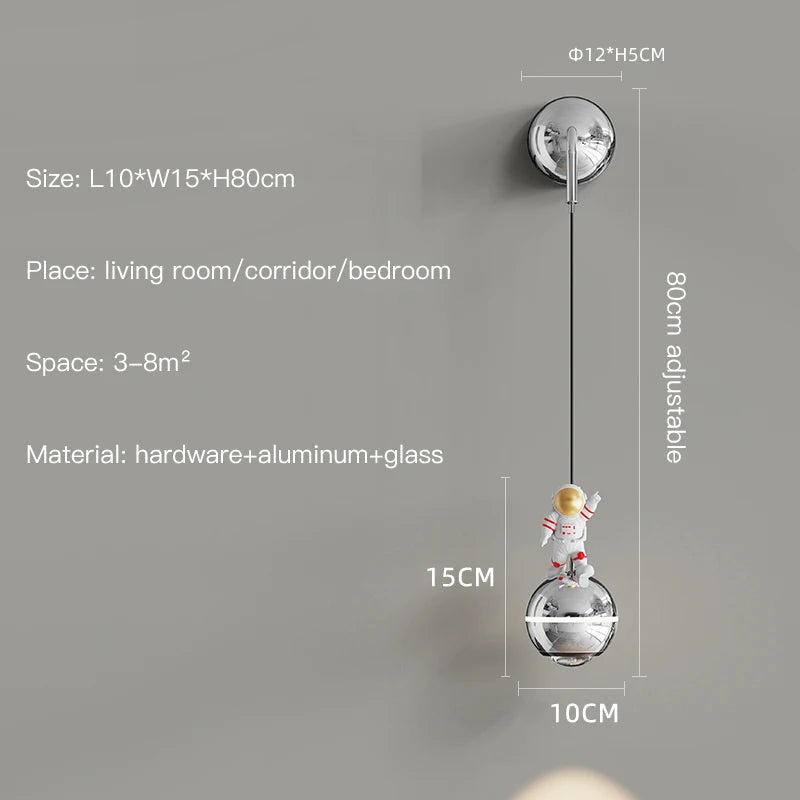 Lustre Astronaute Décoration Créative Chambre Enfants - Lumiine