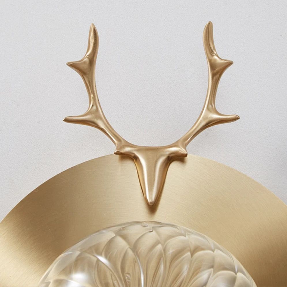 Applique Design Led en Forme de Tête Cerf de Couleur - Lumiine