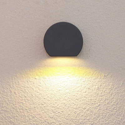 Applique Extérieur Led Ronde Noire Porch - Lumiine