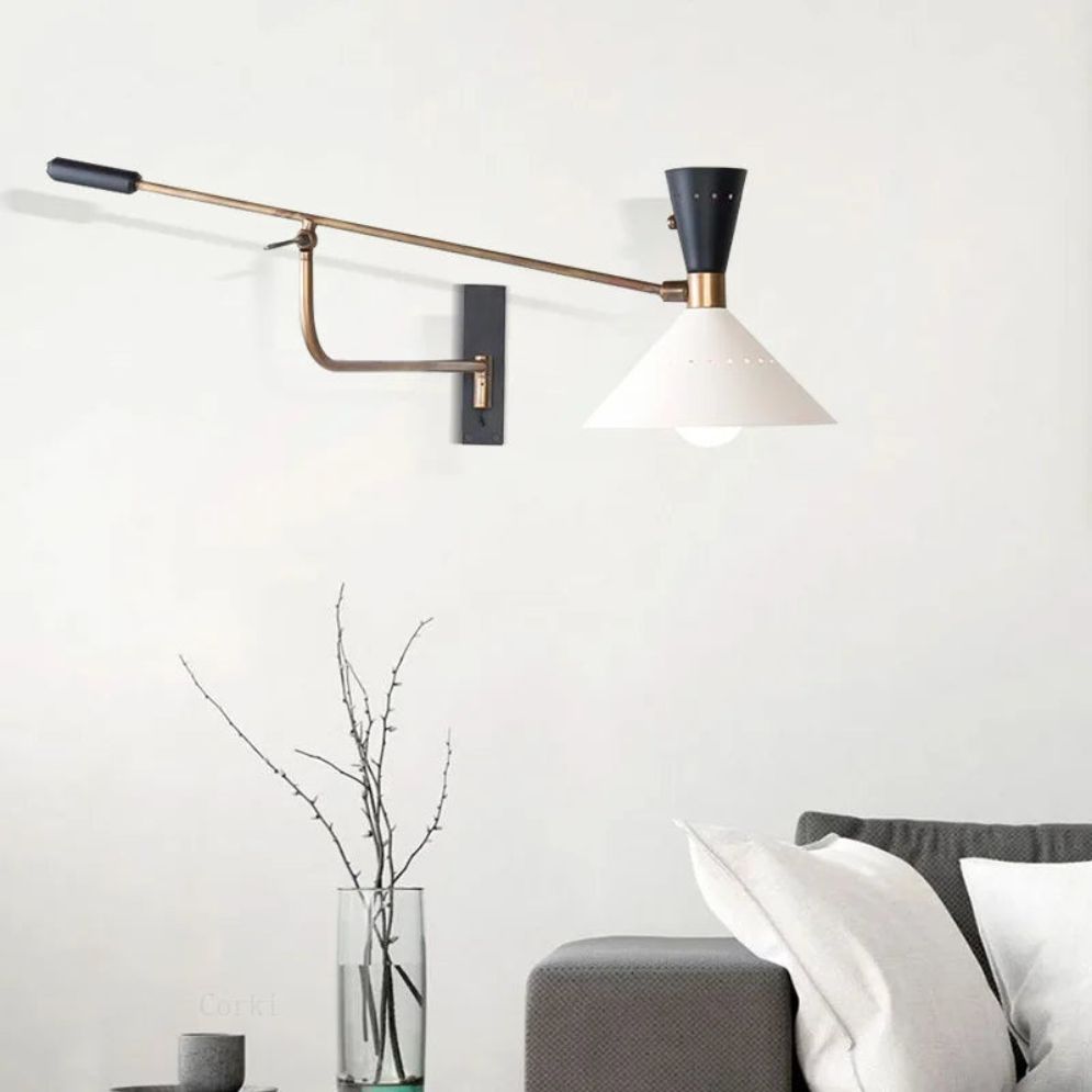 Applique Murale Ajustable Design Led avec Bras en Métal - Lumiine