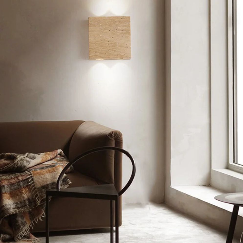 Applique Murale Artistique en Pierre Naturelle pour Luminaires D'ambiance - Lumiine