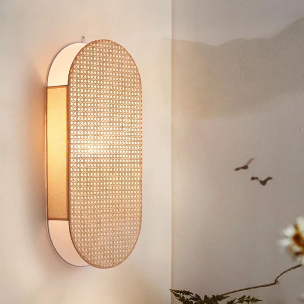Applique Murale Bambou LED Arrondie Ajourée - Lumiine