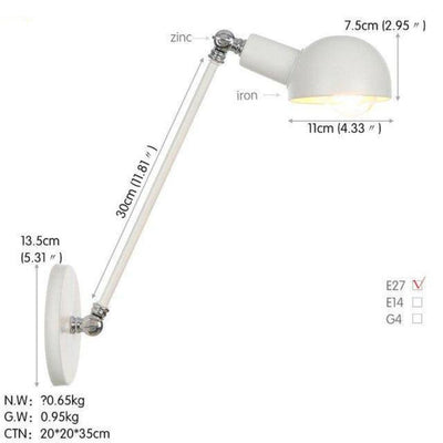 Applique Murale Design Led avec Bras en Métal Style Loft - Lumiine