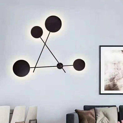 Applique Murale Design Led avec Plusieurs Disques Métalliques - Lumiine