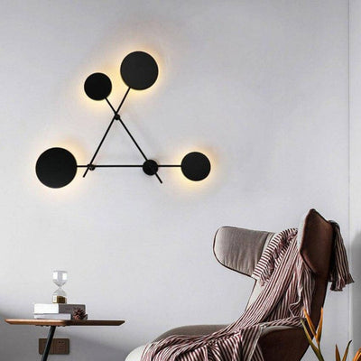 Applique Murale Design Led avec Plusieurs Disques Métalliques - Lumiine