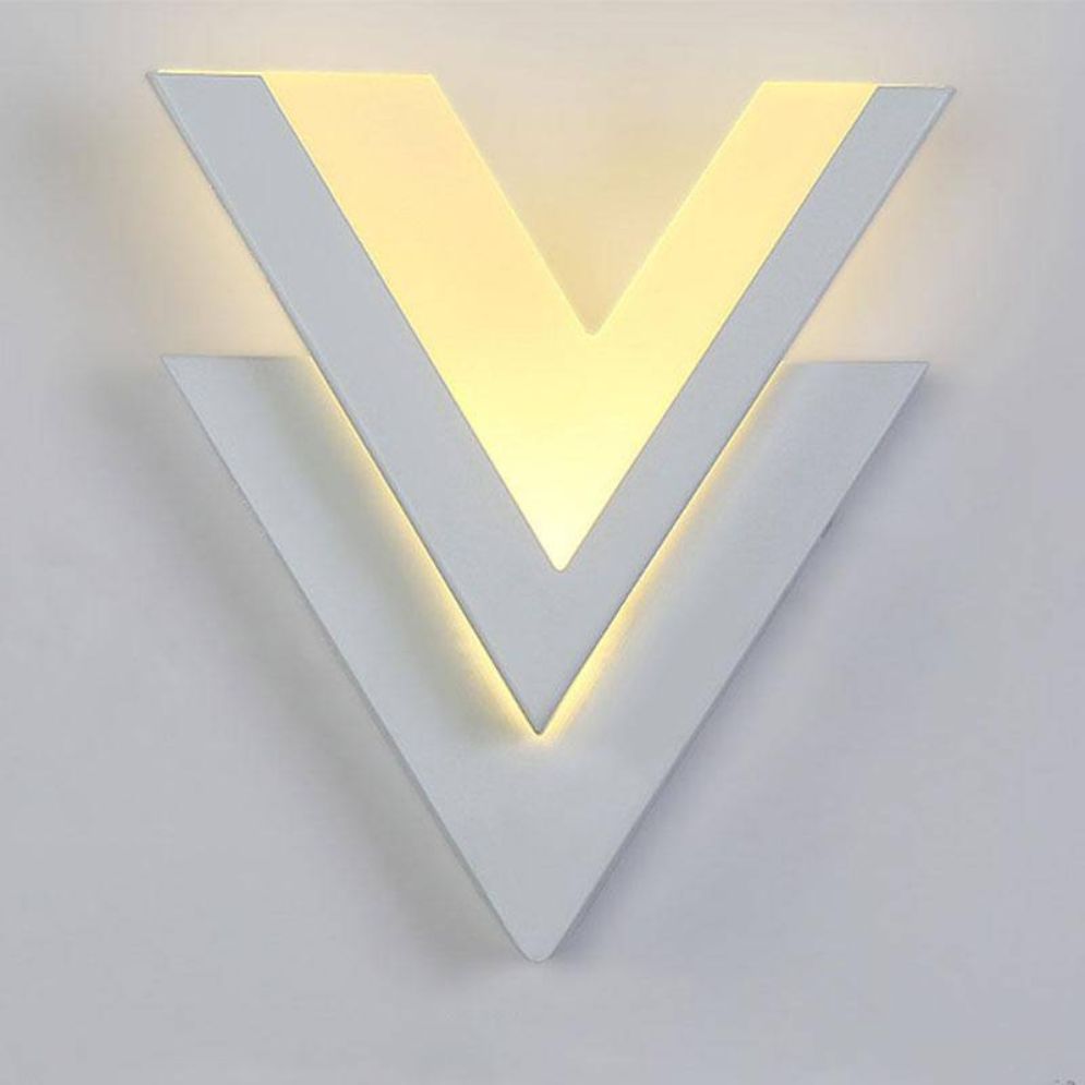 Applique Murale Design Led en Forme de V Blanc - Lumiine
