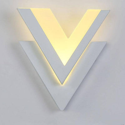 Applique Murale Design Led en Forme de V Blanc - Lumiine