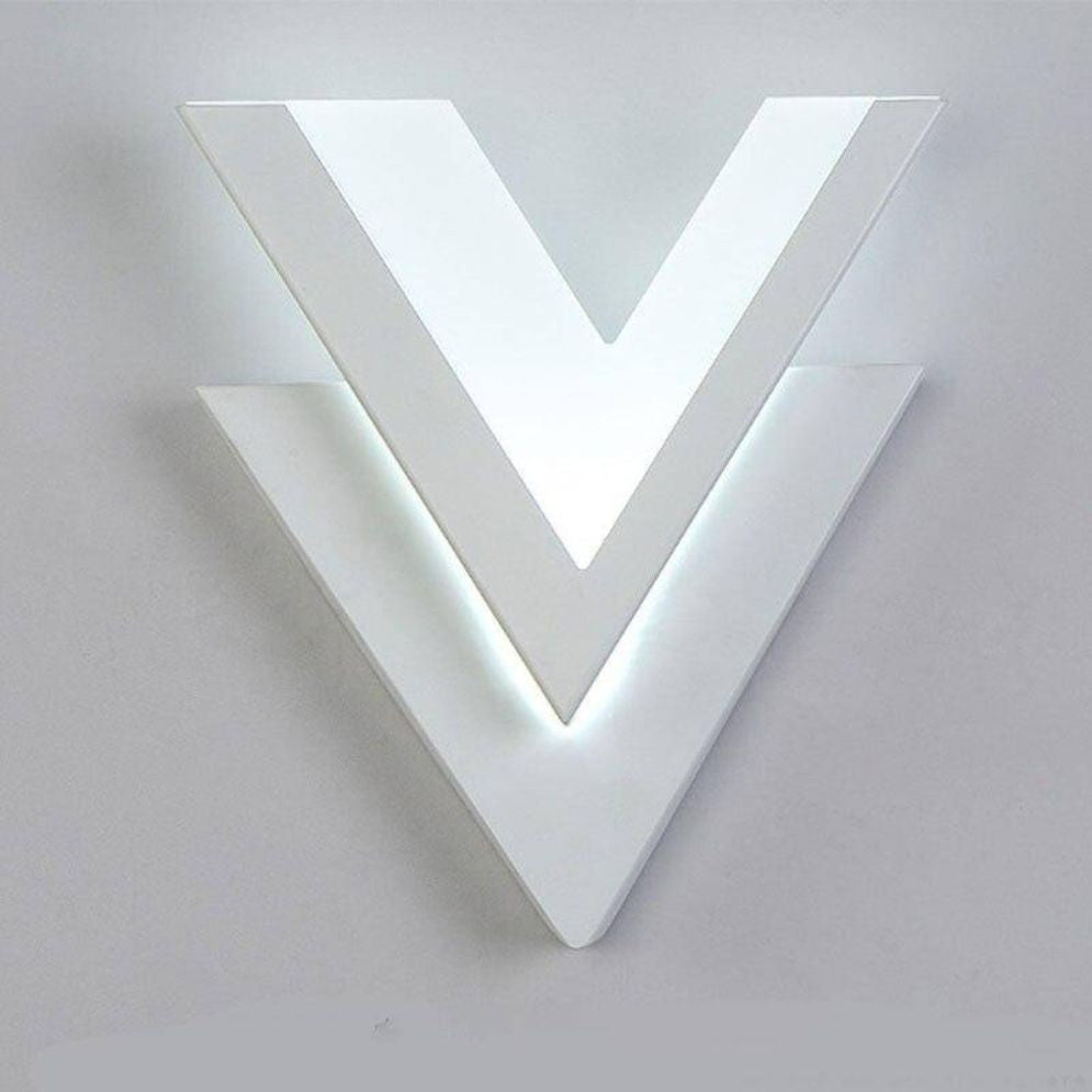 Applique Murale Design Led en Forme de V Blanc - Lumiine