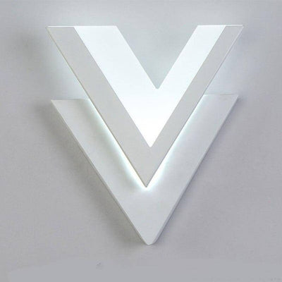 Applique Murale Design Led en Forme de V Blanc - Lumiine