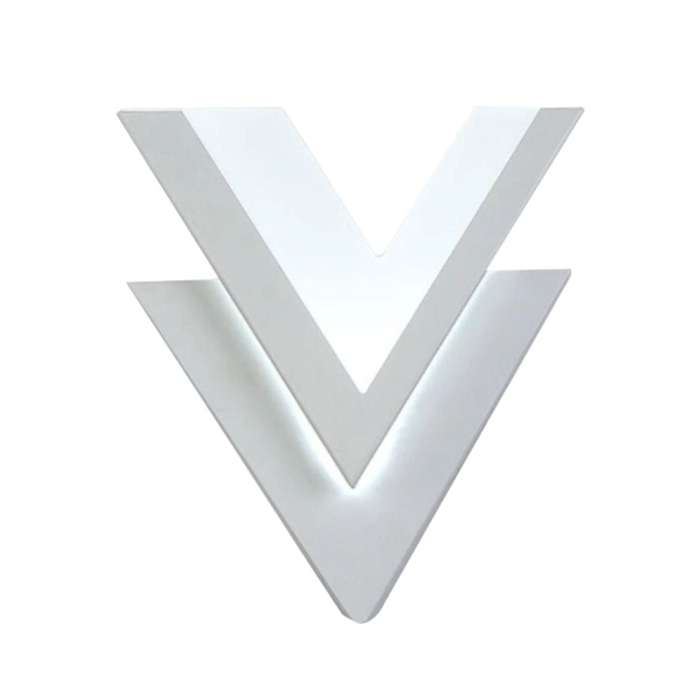 Applique Murale Design Led en Forme de V Blanc - Lumiine
