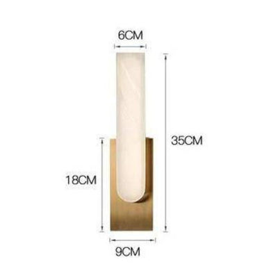 Applique Murale Design LED en Marbre Allongé Luxury - Lumiine