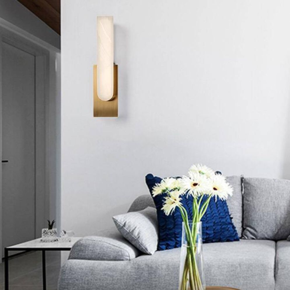 Applique Murale Design LED en Marbre Allongé Luxury - Lumiine