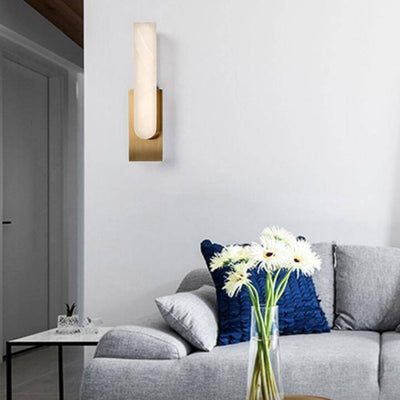 Applique Murale Design LED en Marbre Allongé Luxury - Lumiine