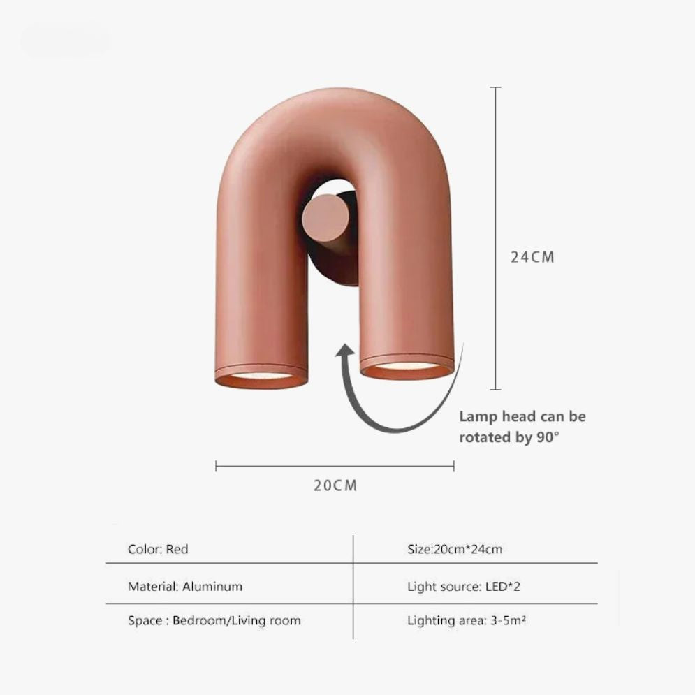 Applique Murale Design Led Minimaliste en Forme de U Sally - Lumiine