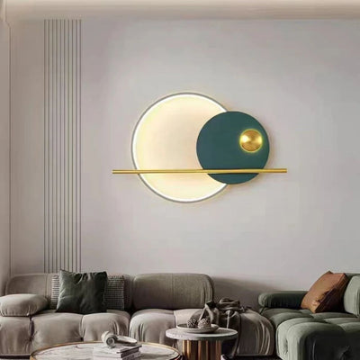 Applique Murale Design Led Ronde avec Anneau Lumineux Globe - Lumiine
