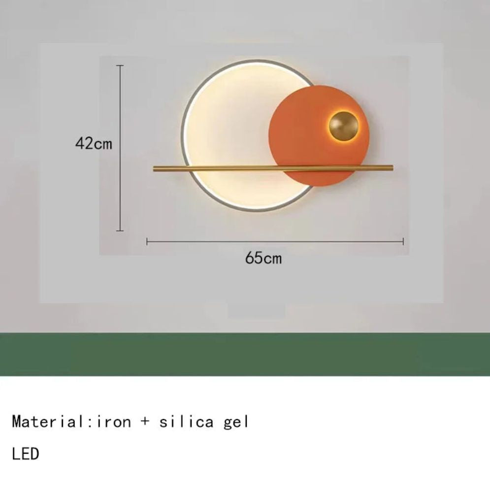 Applique Murale Design Led Ronde avec Anneau Lumineux Globe - Lumiine
